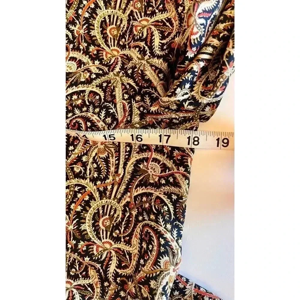 J.‎ Crew Women’s Size 0 Paisley Long Sleeve Blouse Shirt Keyhole Back